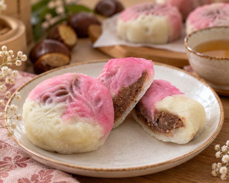Homemade chestnut coconut snow skin mooncakes – Chez Thao Hoang
